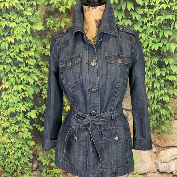 Baccini Jackets & Blazers - BACCINI Button-Down Jean Jacket, M